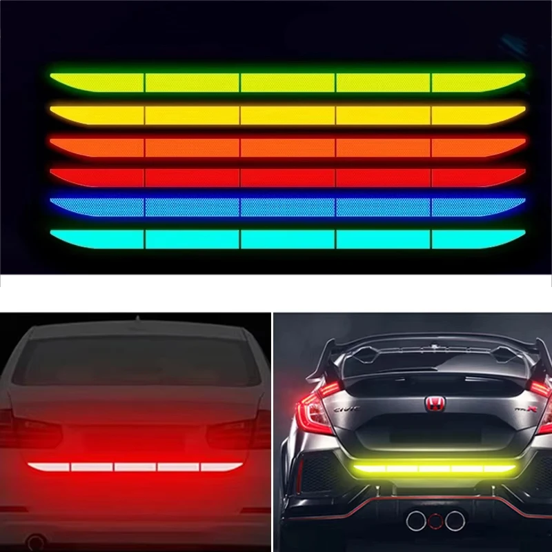 Car Strong Reflective Sticker Automobile Trunk Warning Safety Tape Anti Collision Night Warning Reflective Tape Auto Accessories