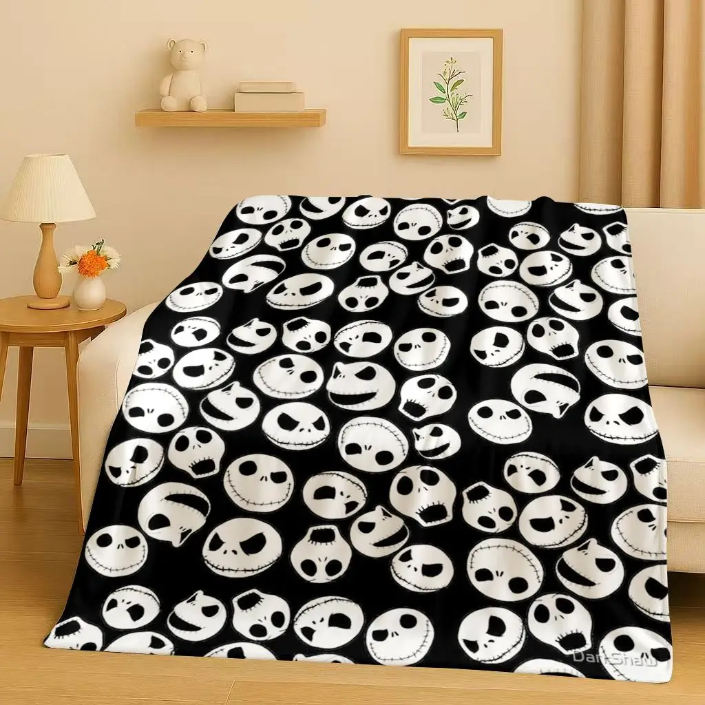 سانريو كابوس قبل عيد الميلاد الكرتون جاك الفانيلا بطانية، فائقة النعومة أفخم رمي للمنزل غرفة نوم غطاء أريكة تتحول لسرير مكتب #2