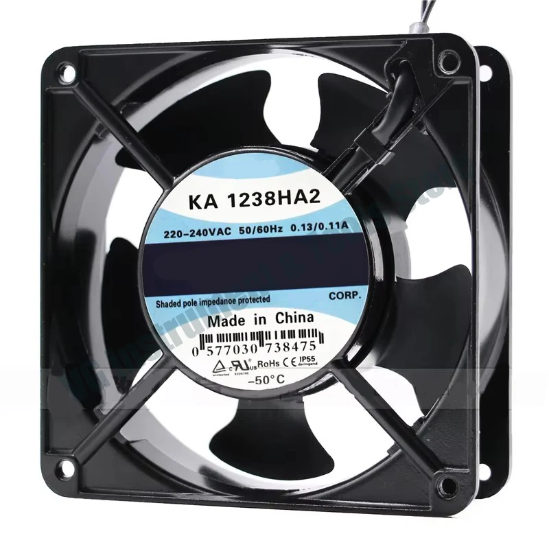 New For Original Cooling Fan KA1238HA2 220V 12cm 12038 120*38mm Aluminum Frame Axial Fan