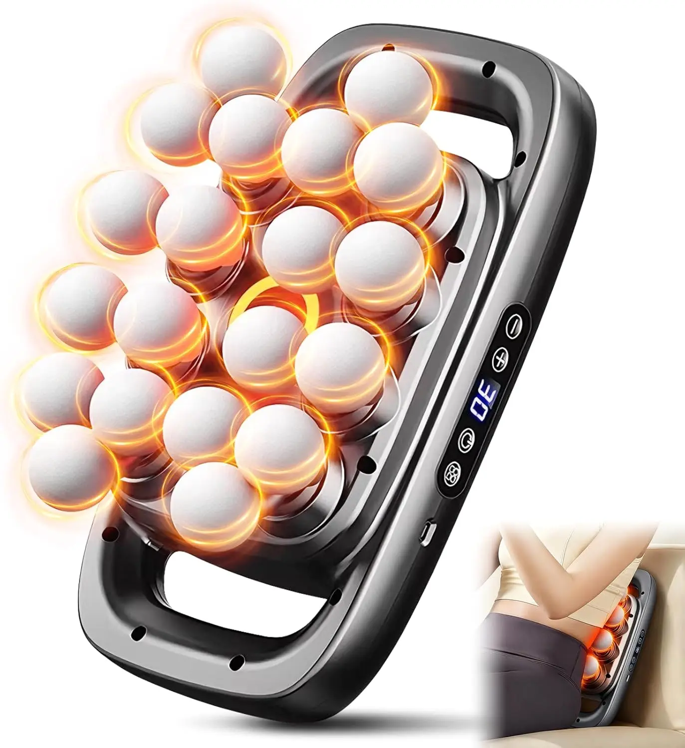 

Deep Tissue Massage Gun with 20 Heads, 3 Modes, 30 Intensity Levels for Muscle Relief