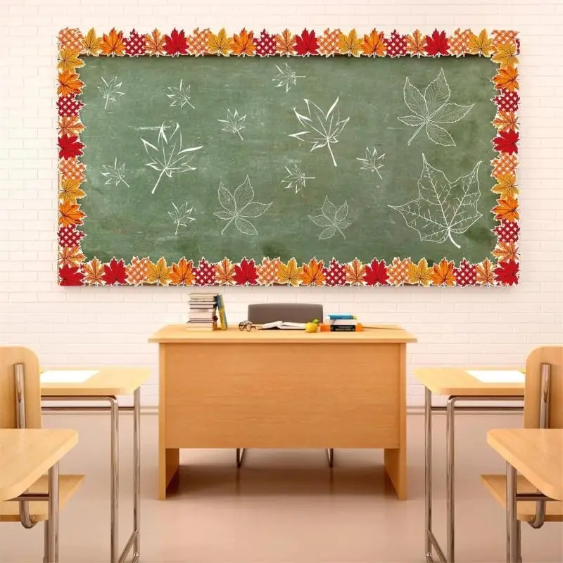 Y5LB 32.8ft Bulletin Board Border Sticker for Classroom Holiday Decoration