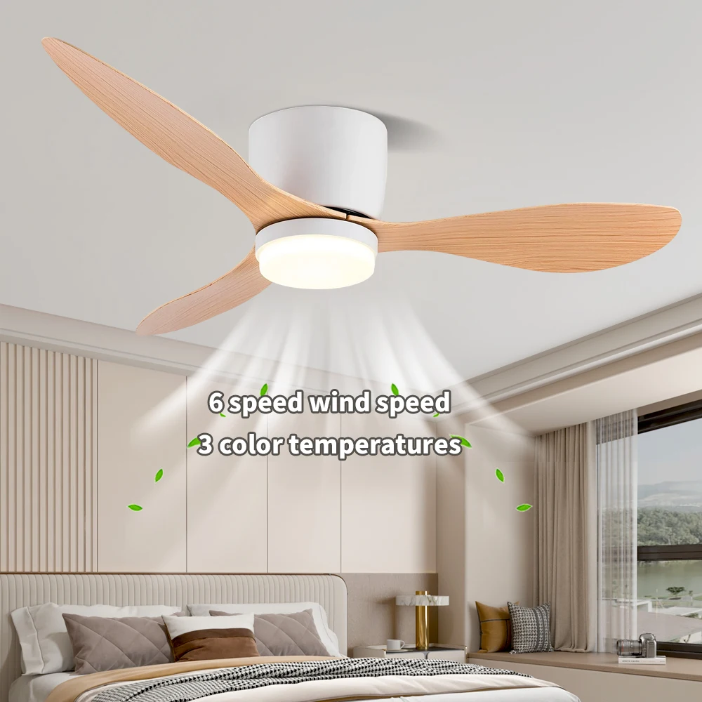 Modern LED Ceiling Fan, Remote Control, High Airflow DC Motor, Pendant Light Suitable for Bedrooms, Living Rooms, Dining Rooms
