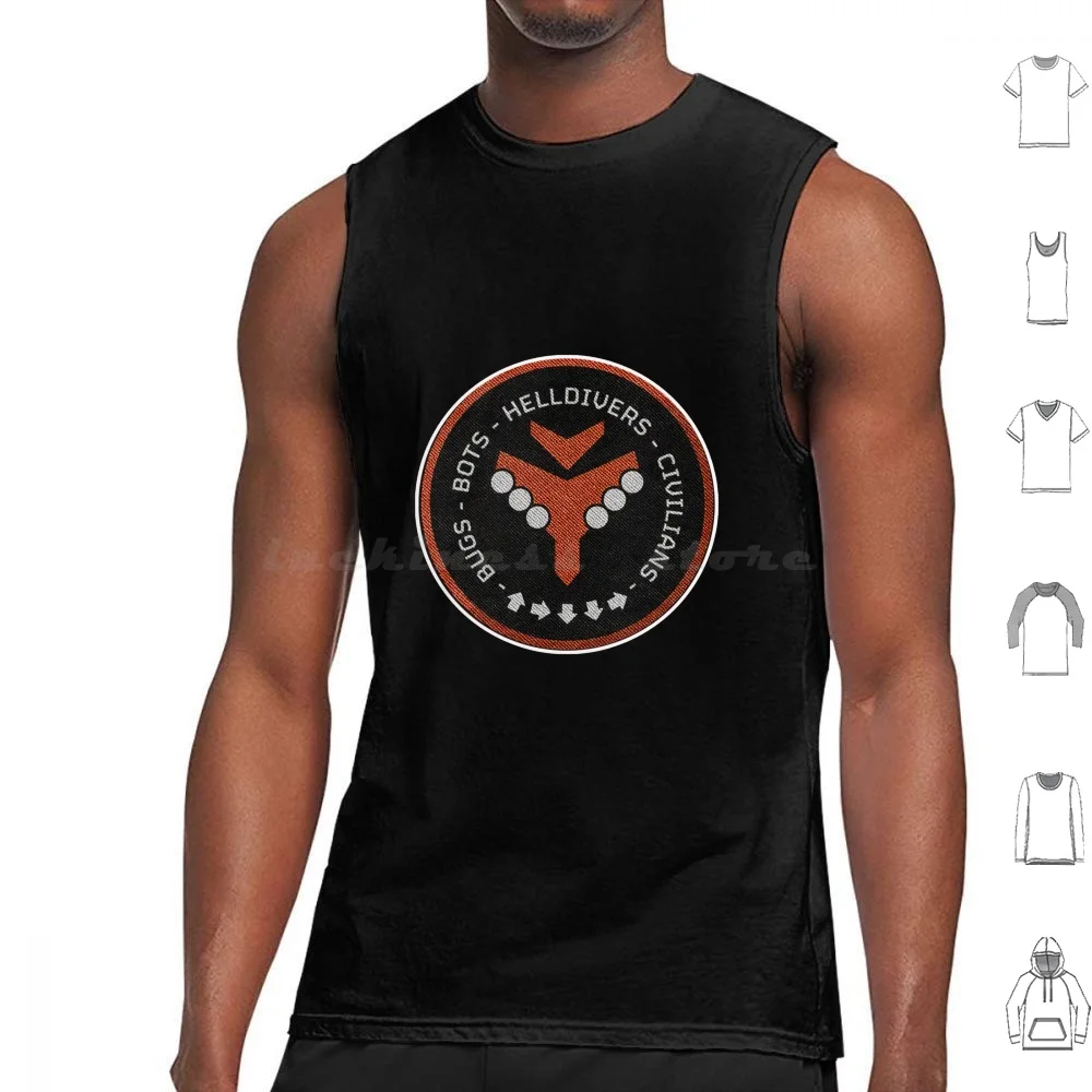 Cluster-Bomb Tank Tops Print Cotton Helldivers Helldivers 2 Gaming Video Games Helldivers Ii Super Earth Games Gamer