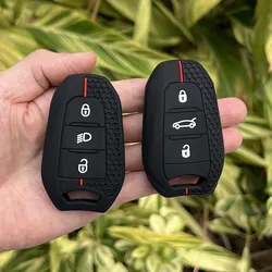Siliconen Autosleutel Cover Shell Sleutelhanger voor Peugeot 208 3008 5008 2008 DS5 DS6 DS3 voor Citroen C5 X7 Rubber Afstandsbediening case Protector