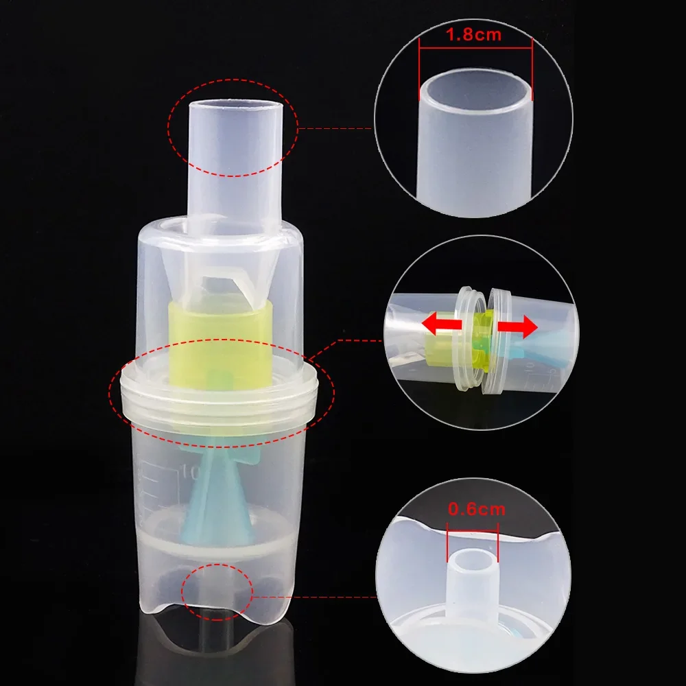 Zestaw inhalatora medycznego maski nebulizujące kubek nebulizatora Food Grade usta nos rurka inhalacja akcesoria atomizujące dla dzieci dorosłych