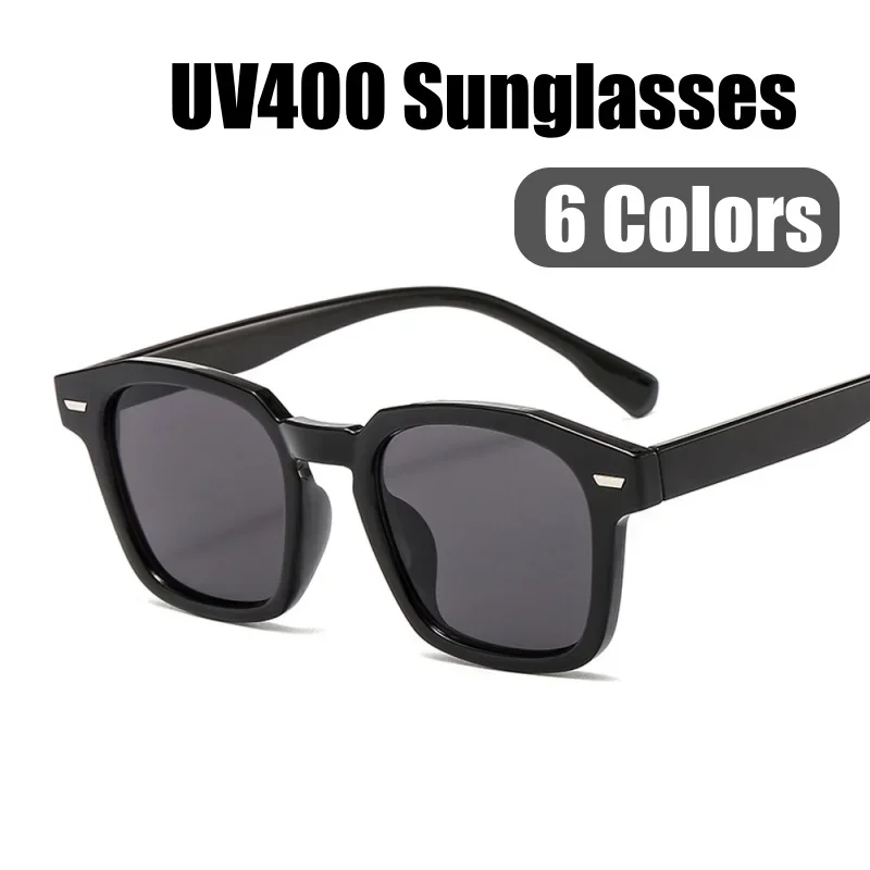 

Men Wome Vintage UV400 Sunglasses Ocean Lens Fashion Sun Glasses for Ladies Outdoor Driving Square Shades for Sports