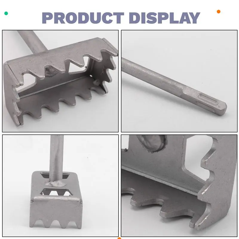 AB46-SDS Plus Square Hole Cutter For 86-Type Electrical Junction Boxes, Heavy-Duty Concrete Wall Punch Tool