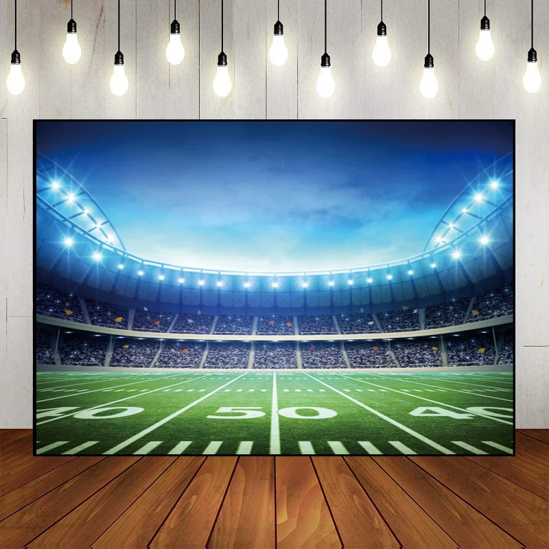 Baseball Field Touchdown Rugby Football Basketball Hockey FootballRugby Sports Theme Background Party Backdrop Wall Banner Photo