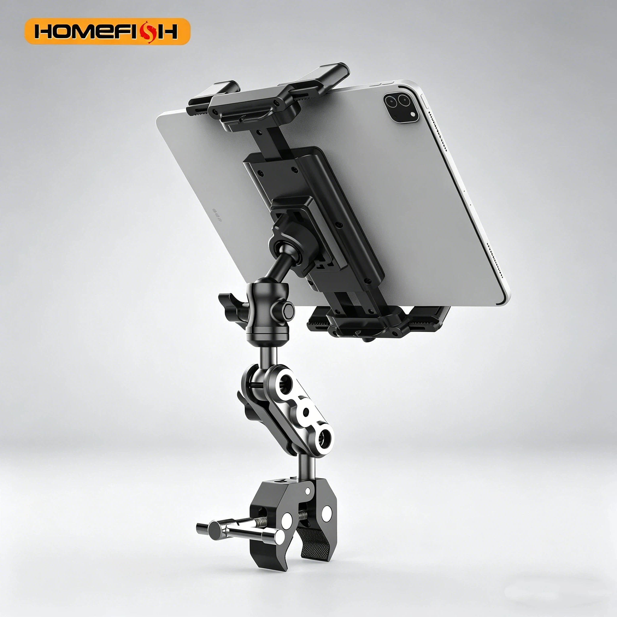 Tablet stand suitable for treadmill,, wheelchair, golf cart, microphone,exercise bike,stroller