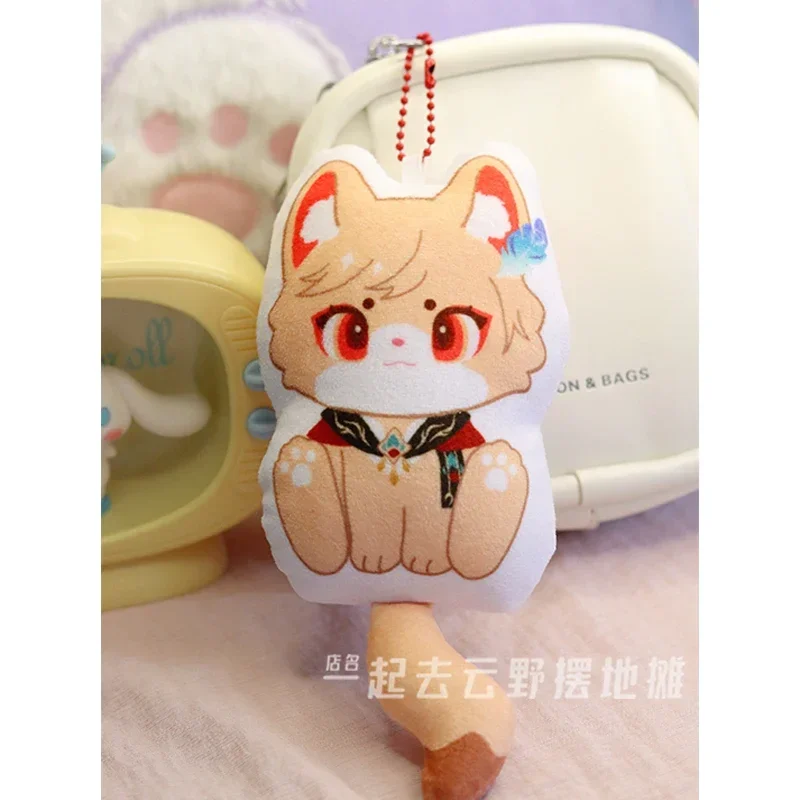 15cm Game Genshin Impact Alhaitham Raiden Shogun Yae Miko Mini Cat Series Dango Cute Plush Doll Kawaii Pendant Cosplay Toys Gift