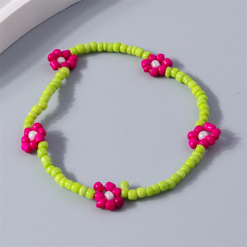 Böhmen handgemachte Perlen Armbänder für Frauen niedlichen Blumen Charms Perlen Armbänder Mädchen Party Urlaub Schmuck Dekoration – Detail 5
