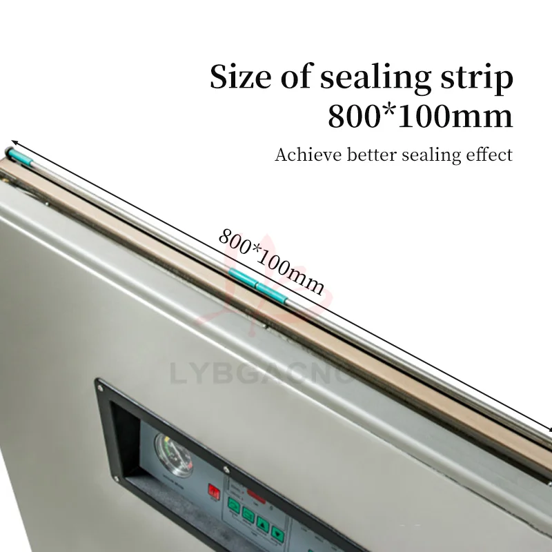 ماكينة ختم الفراغ LY-800 ماكينة تغليف وختم المواد الغذائية تستخدم جهاز فراغ غرفة السدادة 800x10 مللي متر 220 فولت 110 فولت جودة عالية