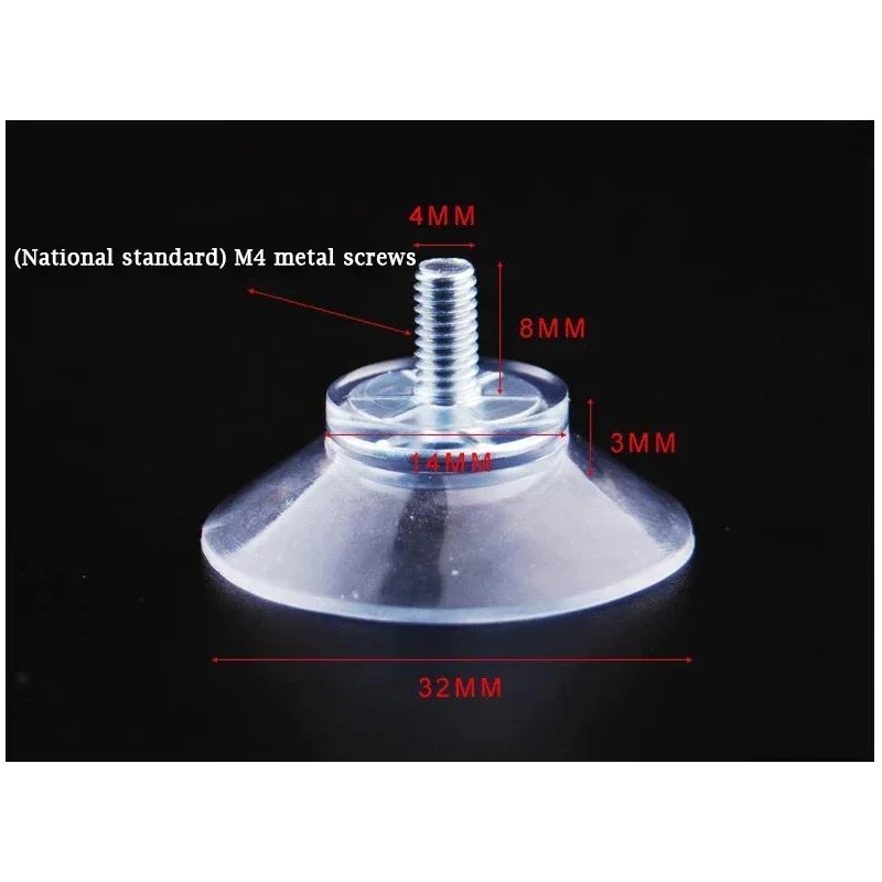 1/5Pcs Suction Cup Hooks with Screw Nut 41 Mm Clear Sucker Pads Strong Adhesive Suction Holder for Car Glass Bathroom Wall Door