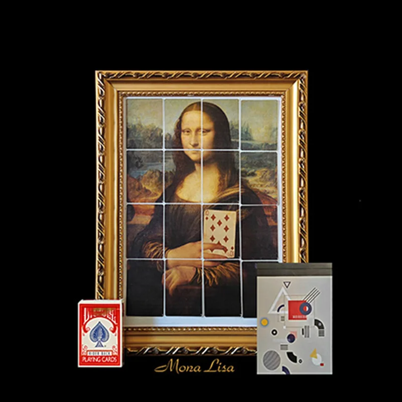 Mona Lisa Magic Brush 2.0 by J.C Magic Tricks Draws Mona Lisa Predict Chosen Card Magia Stage lllusions Gimmicks Mentalism Prop