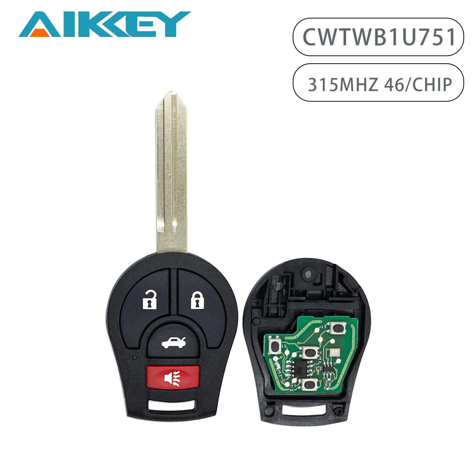 Remote Car Key For Nissan Sentra Armada Altima Mixima Pathfinder Sentra Versa Infiniti Fx35 Fx45 315Mhz 46 chip CWTWB1U751