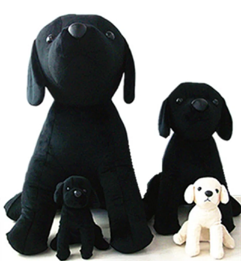 Simulated Animal Labrador Dog Black Hound Family Pet Model Plush Toy Stuffed Doll Hunter Retriever Boy Girl Friend Birthday Gift