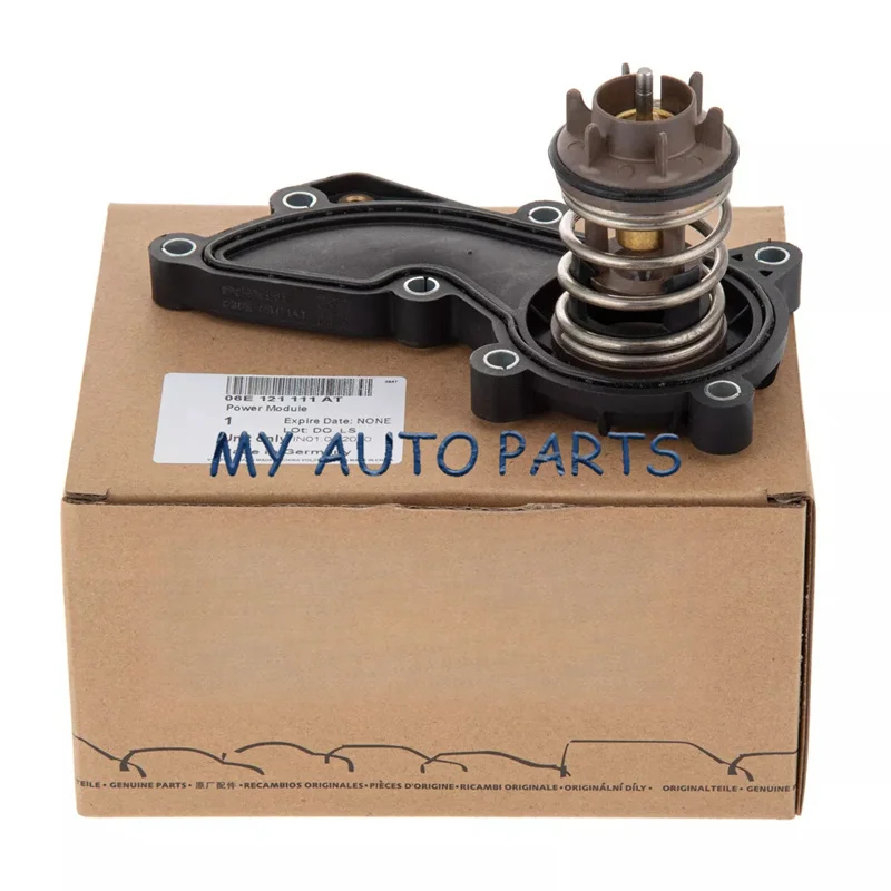 

Engine Coolant Thermostat 06E121111AT For Audi A4 B8 A5 A6 C7 A7 A8 D4 Q7 S4 S506E121111AN, 06E121111AR, 06E121111AS, 6E121111AT