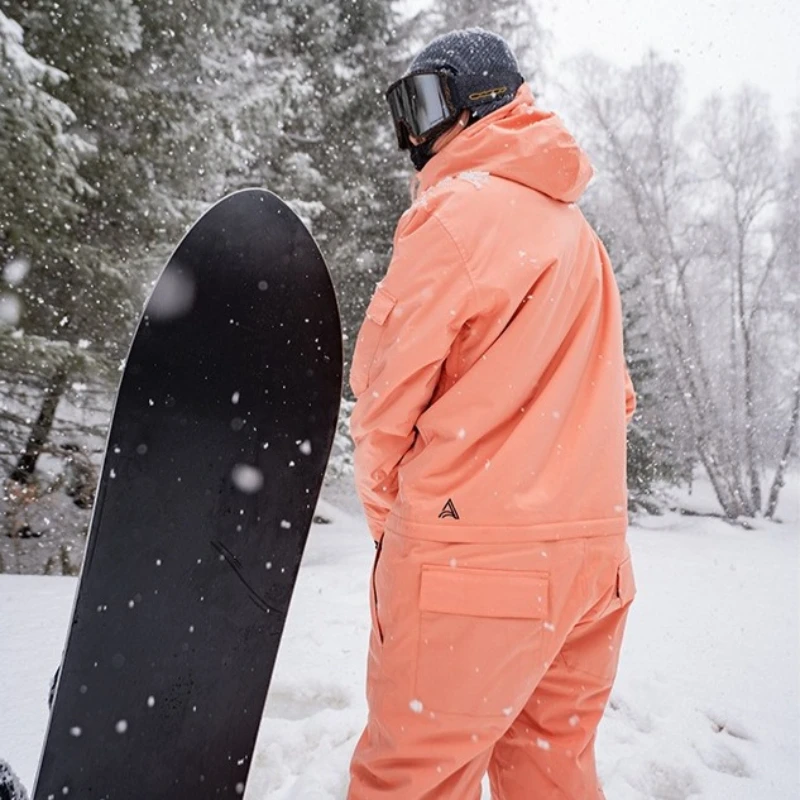 2025 جديد الصلبة قطعة واحدة التزلج الثلوج الملابس للنساء الشتاء الفضاء دعوى في الهواء الطلق الرجال بدل تزلج الحرارية مقاوم للماء الزي الدافئ #5