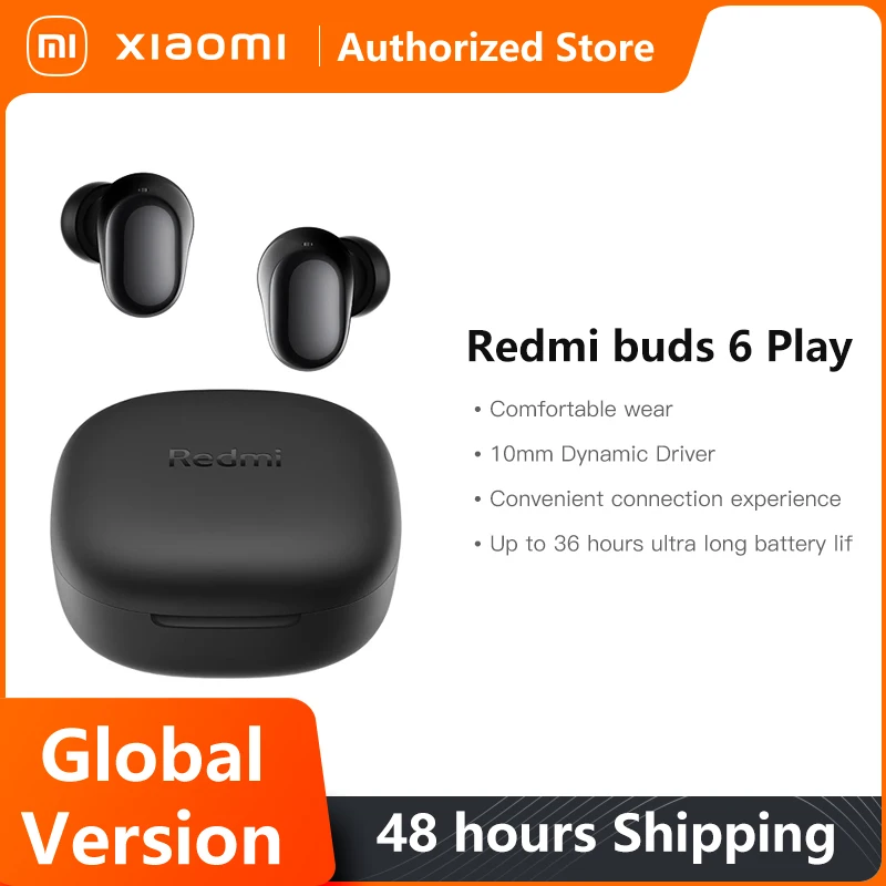 Xiaomi Redmi buds 6 Play Bluetooth 5.4 TWS Earphone Earbuds 10mm Dynamic Driver AI noise cancellation for calls