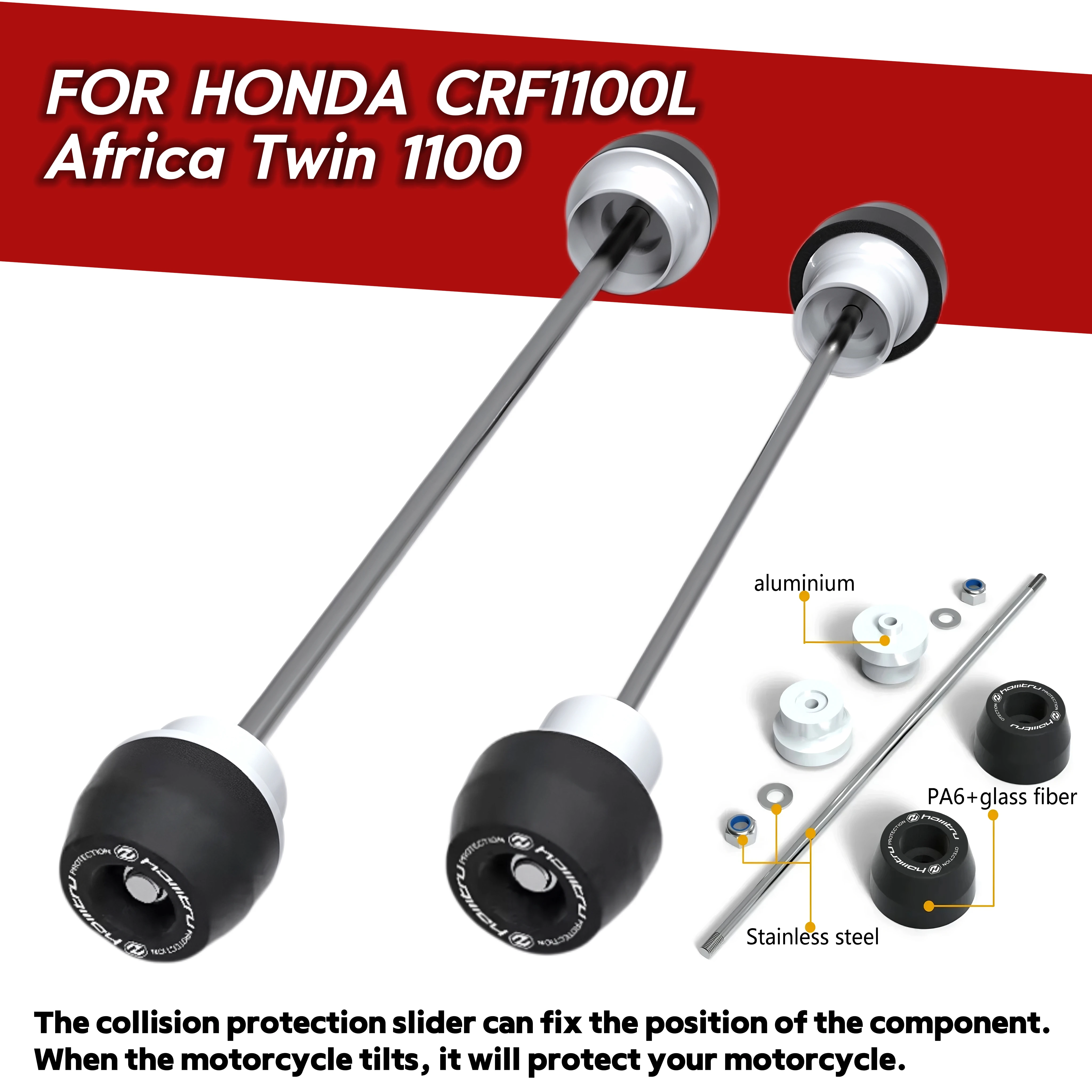 

Для Honda CRF1100L Adventure CRF1100L Africa Twin 1100 2020 + колесо мотоцикла, передняя и задняя ось, передняя вилка, слайдер столкновений