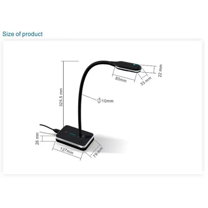 VH1000 10MP A4 USB 4K Digital Document Scanner WebCam Classroom Video Conferencing Real Objects Detection Stock 1 Second