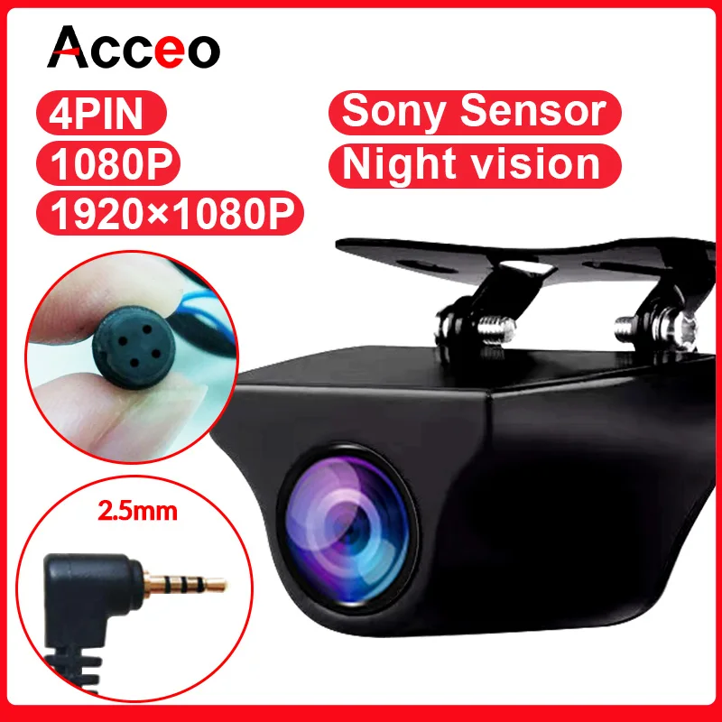 Acceo 1080P Waterproof Digital Signal  2.5MM 4 Pin Night Vision Sony Rear View Camera With 6M Cable For A20P/A37/A38/A45/A45P