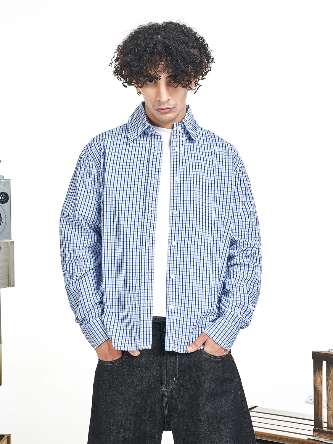 

Классическая рубашка в клетку Cleanfit, повседневная, с длинным рукавом, из хлопка, в городском стиле, для пар, новинка ранней осени