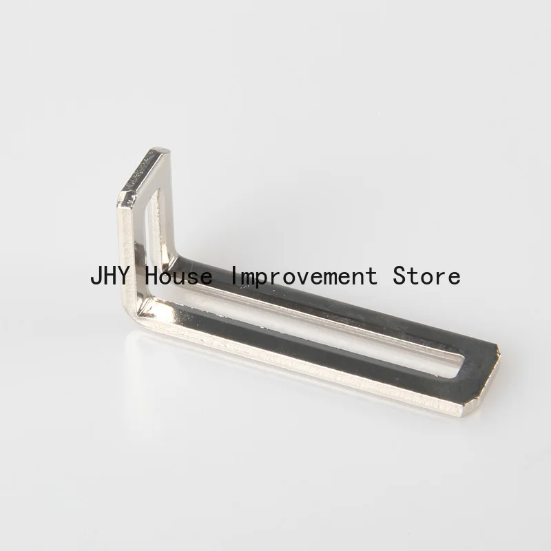 

5 шт. универсальных никелированных L-образных мебельных соединителей из уголка, опоры для правого угла, настраиваемые соединители для ламината