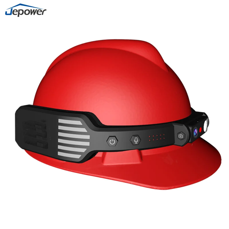 Smart Headband Customizable 4G HD 1080P Smart Video Hard Hat Real-time Intercom Outdoor Building Security Safety Helmets