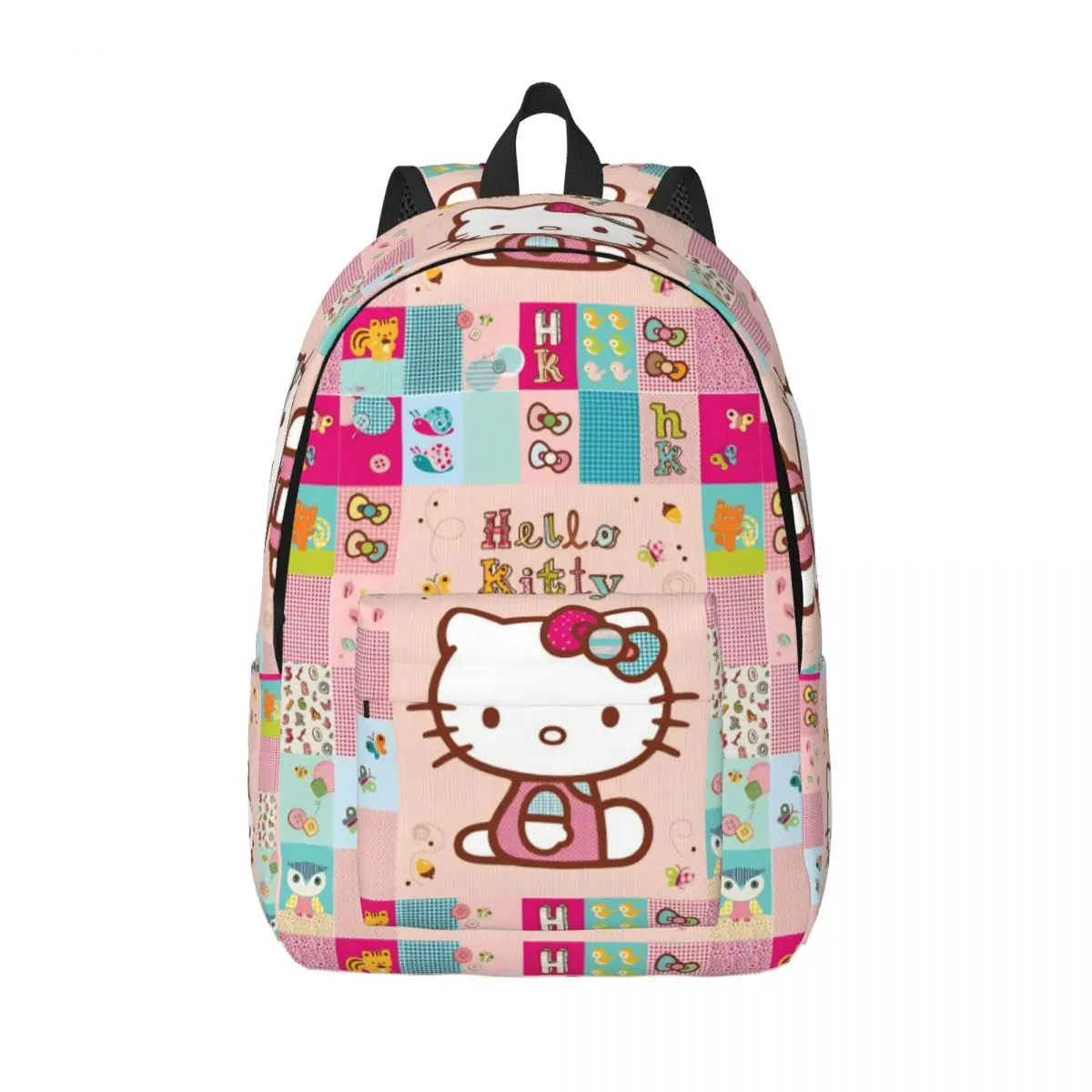 

Рюкзак Hello Kitty с героями мультфильмов для мужчин и женщин, студенческий подростковый деловой рюкзак, легкая сумка на плечо для колледжа