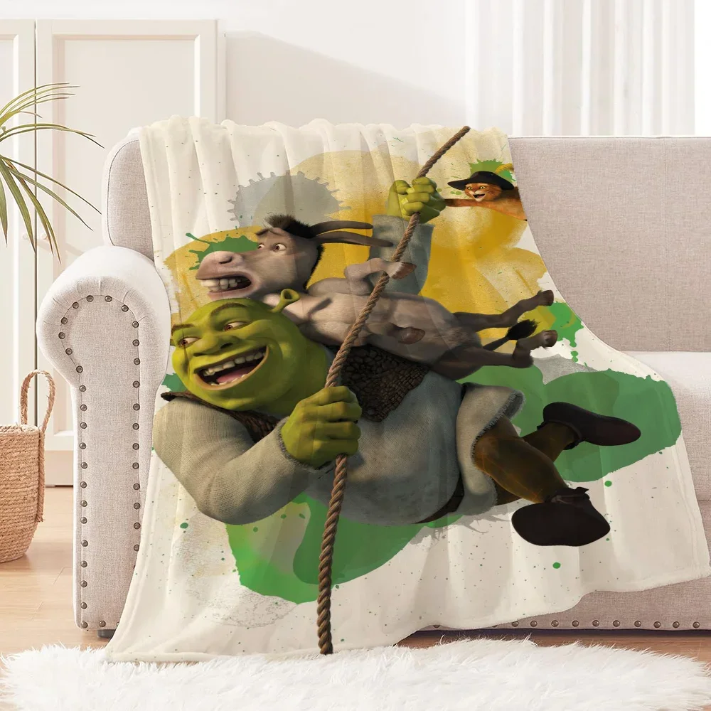 Picnic Throw Blanket for Sofas Shrek Luxury Throw Blankets for Decorative Sofa Thin Wadding Blanket King Size Home Interior Knee