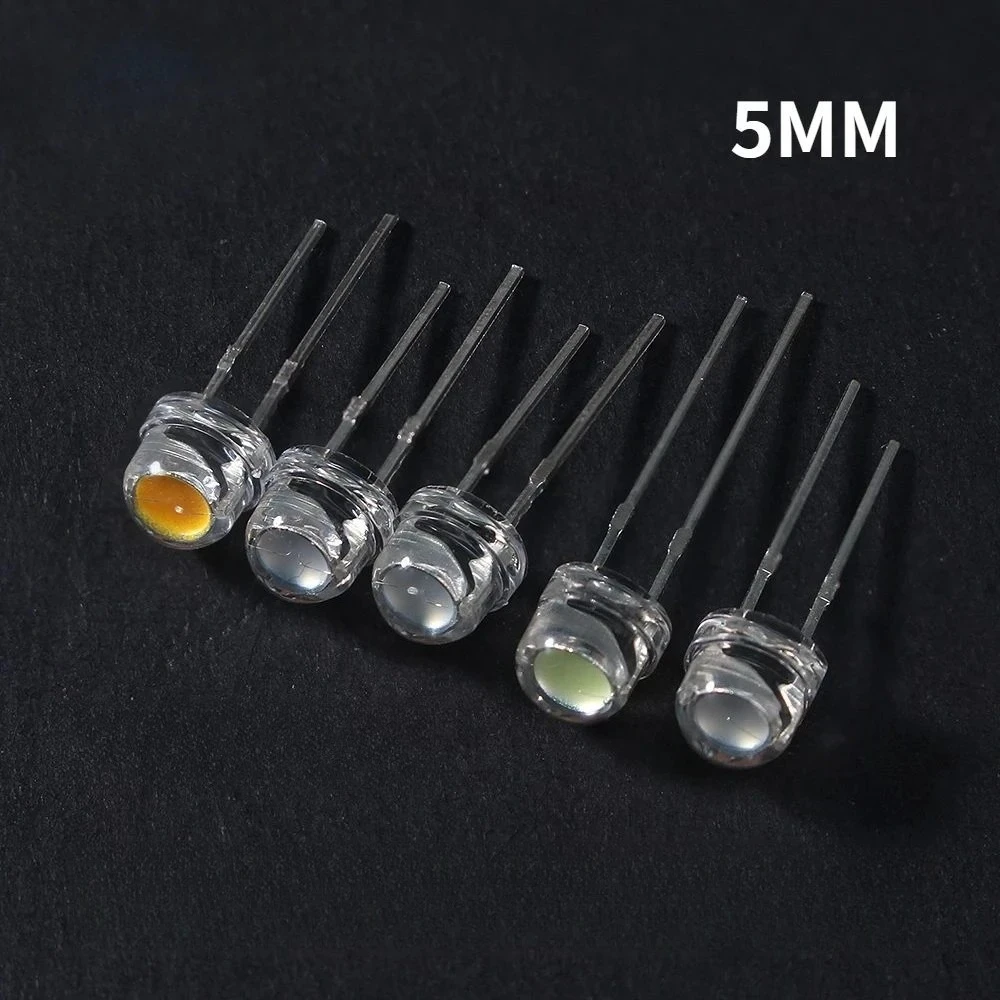 50/100PCS 5mm Strohhut LED Dioden Super Helle F5 LED Multi Farbe Blau Grün Rot Gelb weiß für DIY Elektronische Schaltkreise