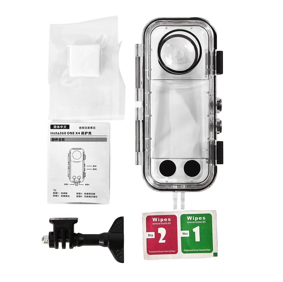 Wasserdichtes, unsichtbares Gehäuse für Insta360 X3 X4 X5 X6, wasserdichte Schutzhülle, Unterwassergehäuse für Tauchgänge bis 40 m, Zubehör für Insta 360 X5. – Detail 3