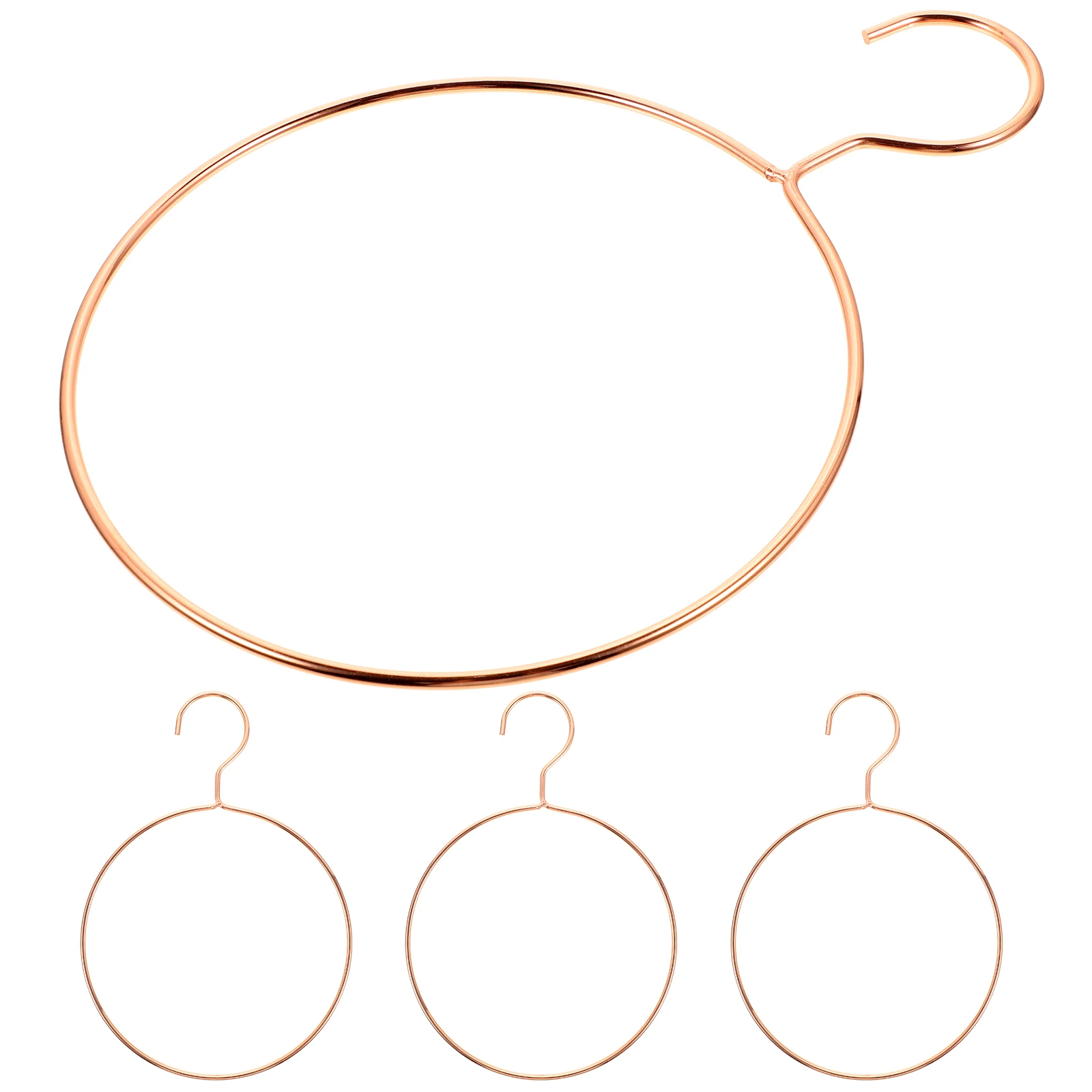 

4pcs Round Hanger Clothing Scarf Ring Hanger Space Saving Wardrobe Heavy Duty Hangers Organizer Tie Racks