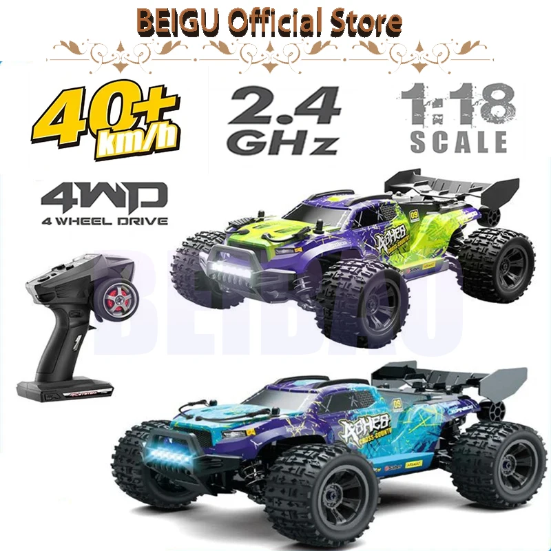 

1:18 40km/h Brushless RC Drift Car With LED Lights 4WD Electric High Speed Racing Remote Control Monster Truck for Kids Adults