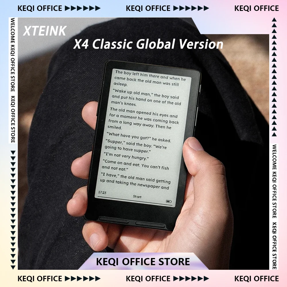 XTEINK X4 Classic Reader Global Version 68g 4.9mm Thickness 220 PPI 920mAh Battery Life Eye Protection Ink Screen Reader Gifts