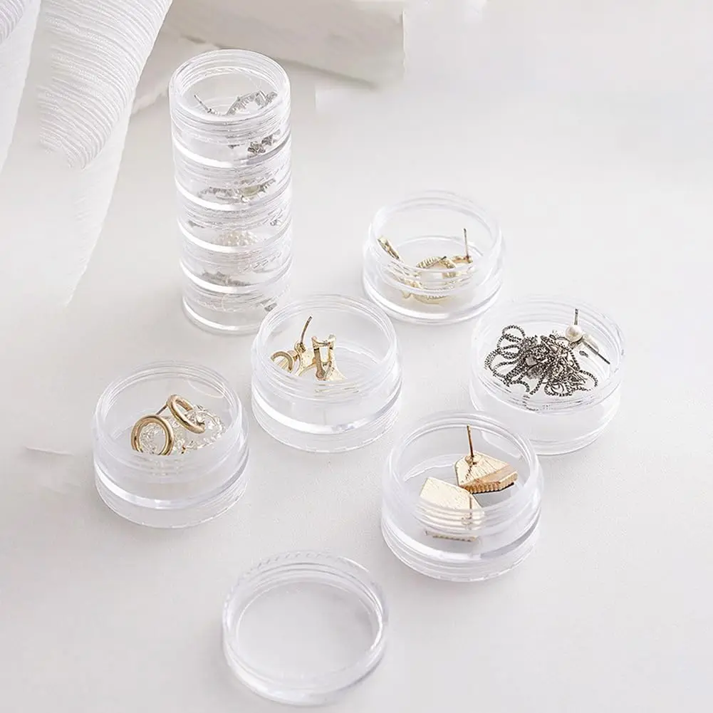

Multi-layer Stackable Clear Acrylic Jewelry Boxes Dustproof Small Storage Containers for Earrings Rings Beads Home Organization