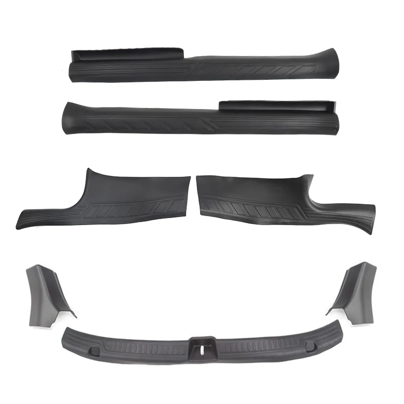 For Tesla Model Y Accessori Boot Loading Guard Trunk Sills Kit + Front Door Sill Plate Cover+Rear Door Entry Carpet Protector