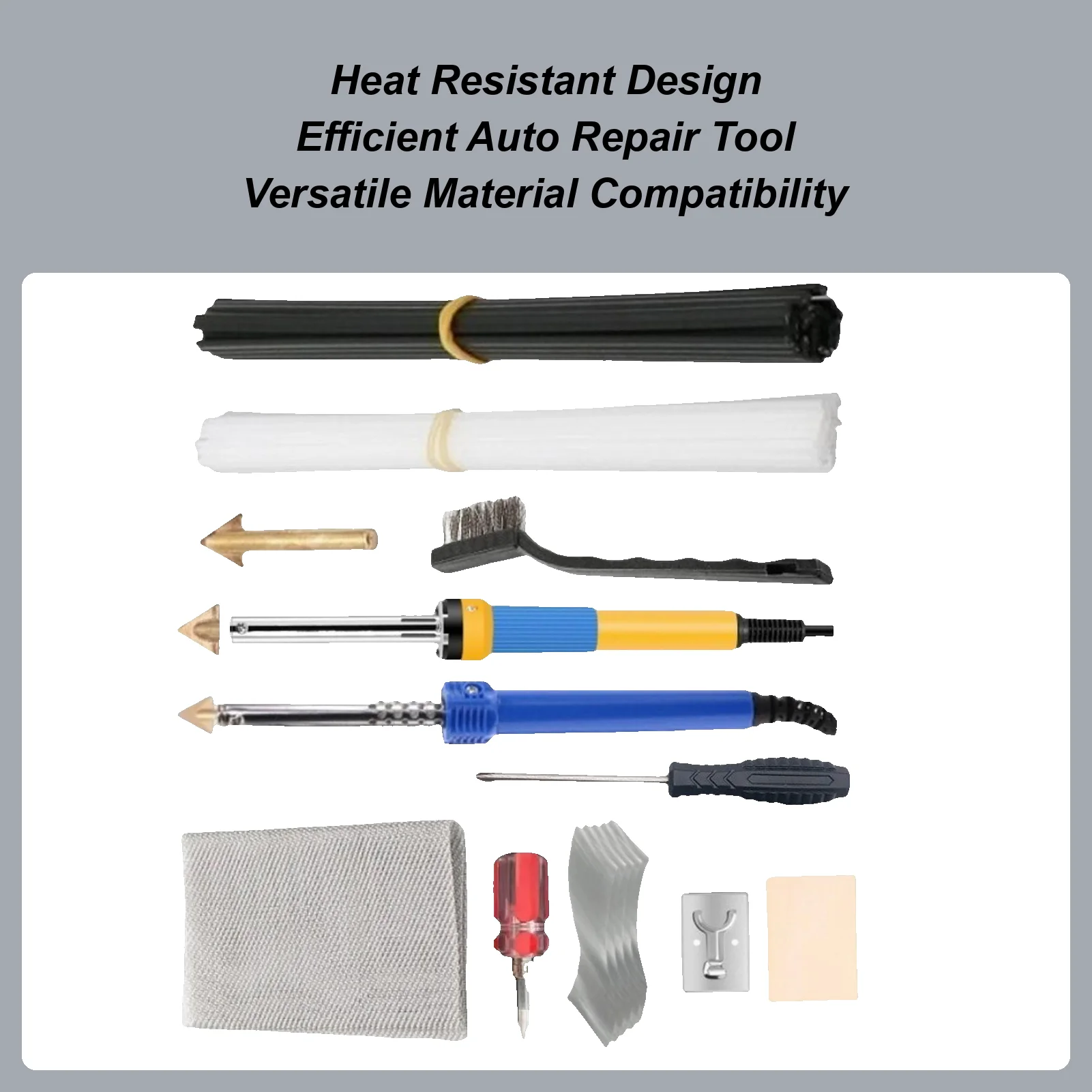 

Bumper Repair Kit Precise Temperature Control Portable Iron Automotive Repair Tool For Family Enthusiast Women Garage Workshop