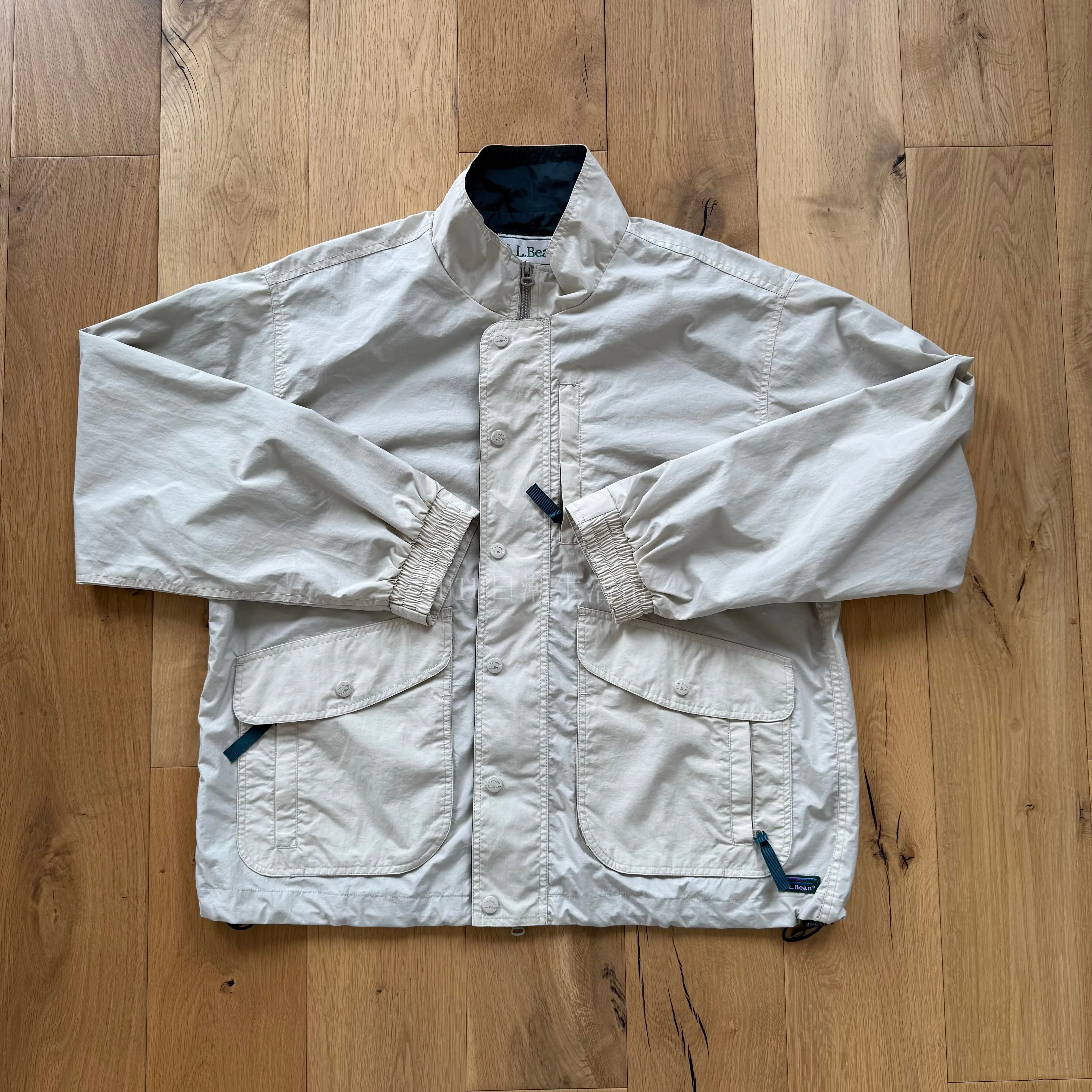 Waterproof Nylon Double Layer Jacket Unisex Loose Fit Long Sleeve Stand Collar Regular Length Outerwear for Youth Autumn Season image 3