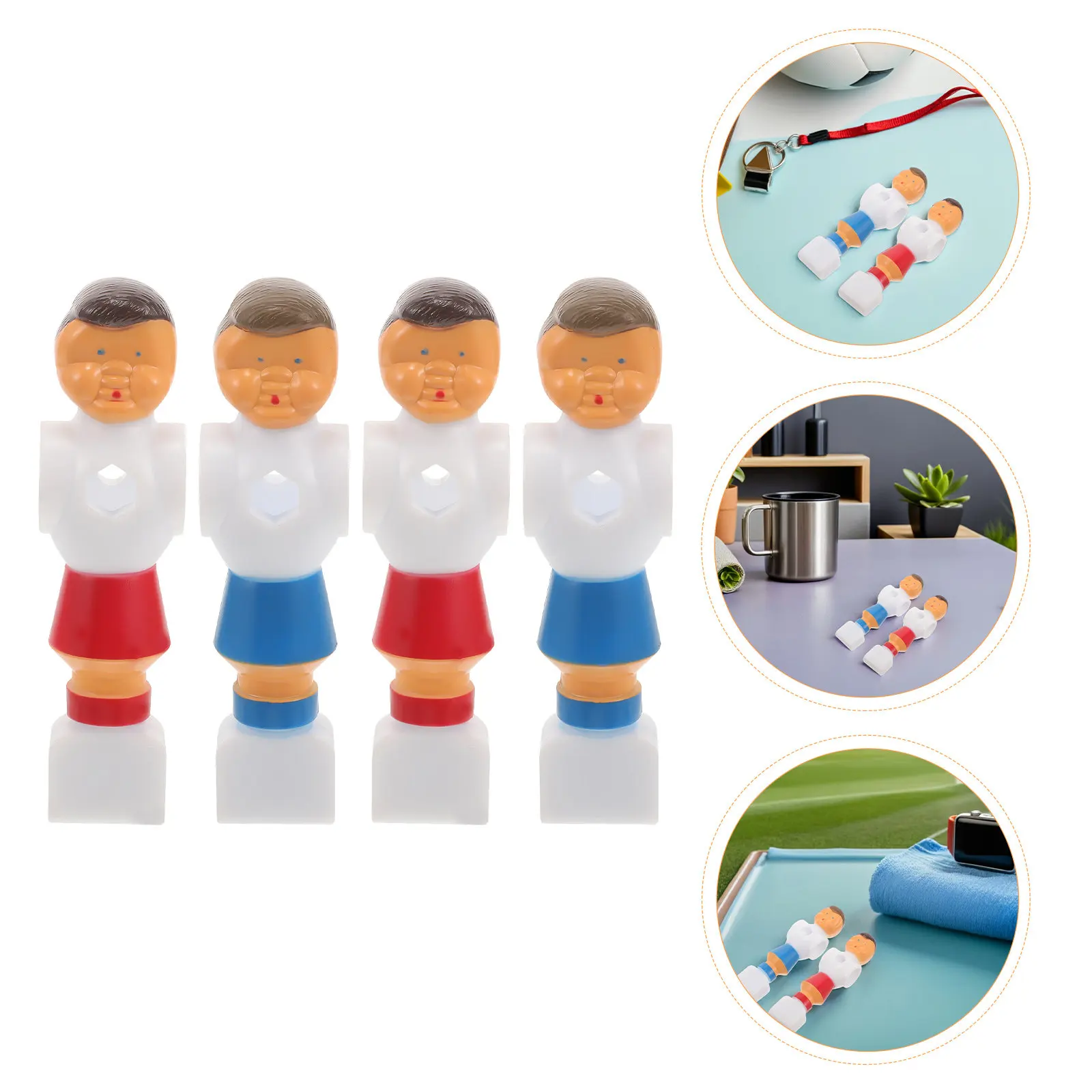 

8Pcs Table Football Player Figures Replacement Foosball Men Parts Colorful Soccer Table Accessories Home Party