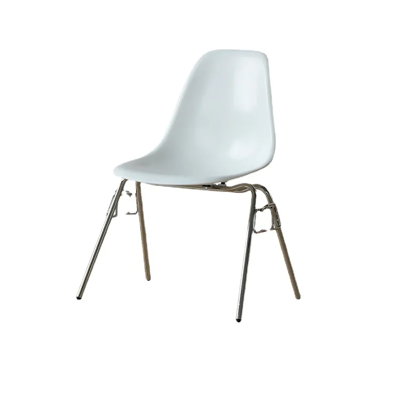 

Nordic medieval designer creative stackable ins back chair