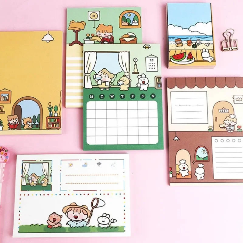 1Pack Memo Pad animal memo student notebooks stationery writing materials Scrapbook message Decoration 8.3CM 3size