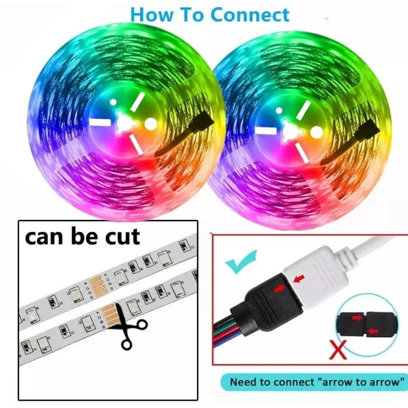 LED Strip Light 5050 RGB White Light Disk USB LED Light TV Backlight Room Decoration Luces LED Tape Diode Flexible Tape