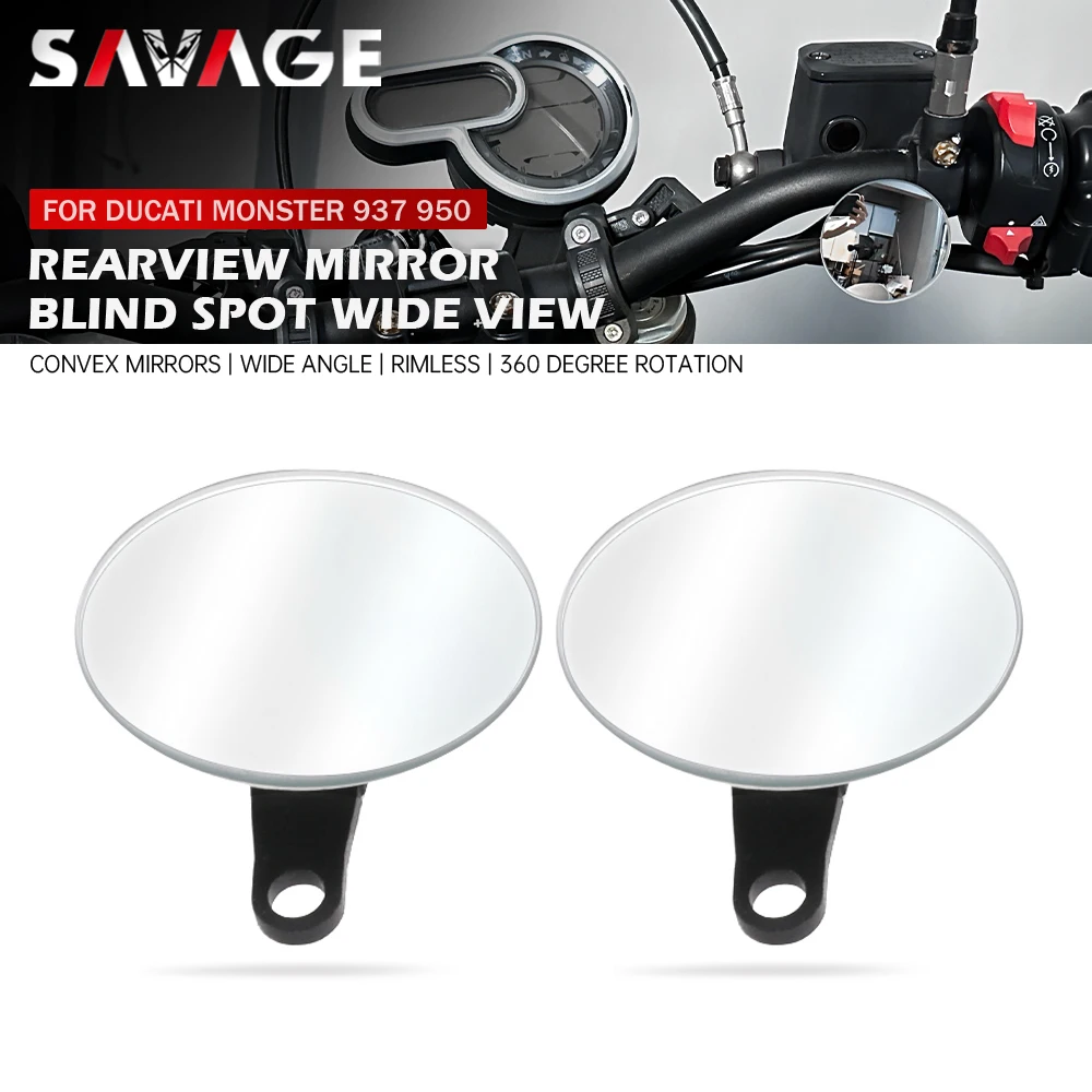 

Blind Spot Rearview Mirror For DUCATI Monster 937 950 797/Plus 796 821 1200 Scrambler 800 1100 Wide Vision Rimless Side Mirror