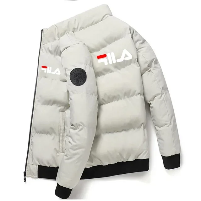 2026 Fashion Autumn and Winter Short Men's Thick Warm Coat, Outdoor Windproof New Zipper Printed Men's Casual Jacket M-5XL Parka