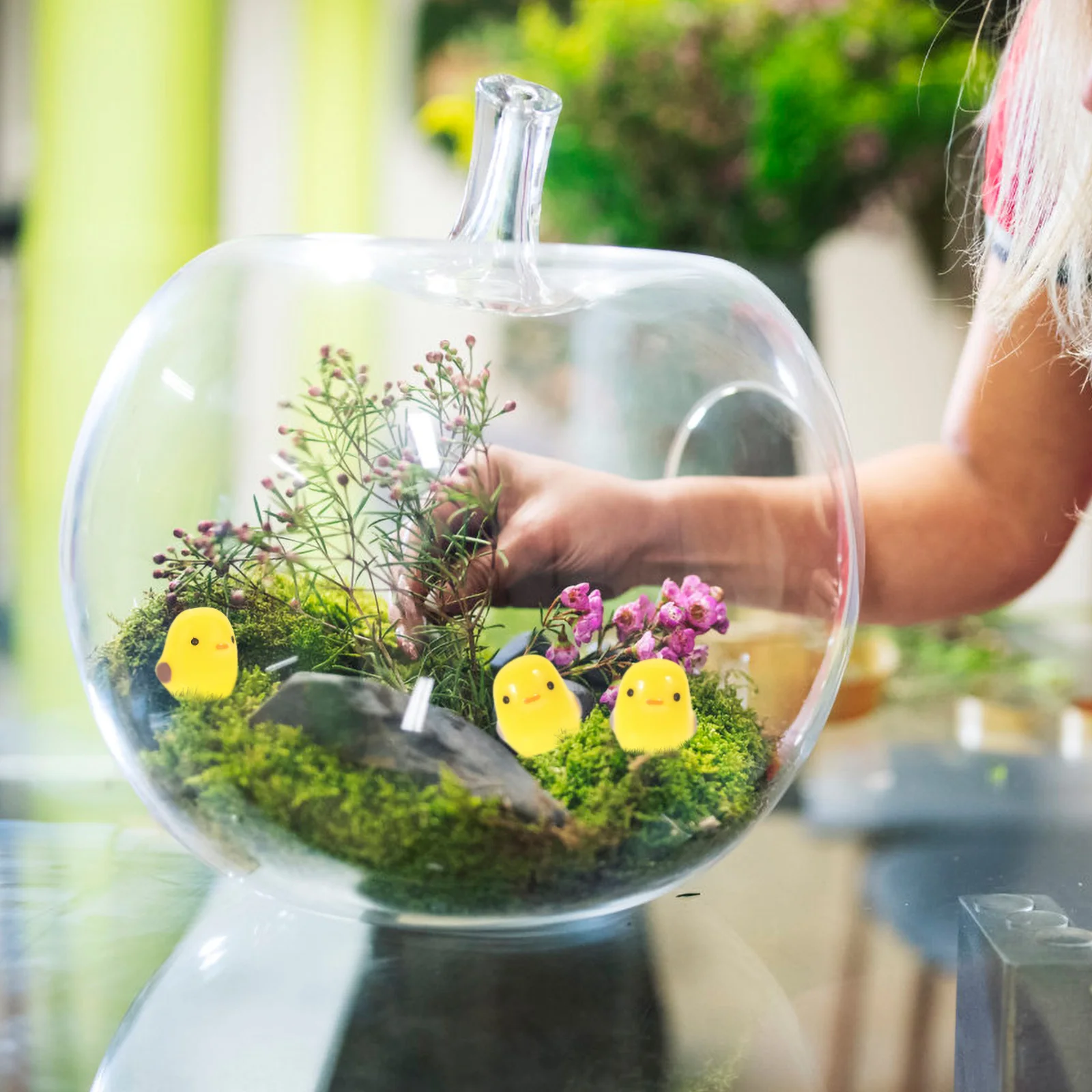 

20Pcs Miniature Chicks Cute Chicken Decoration for Miniature Garden Party Desktop Micro Landscape Yellow Chick Decor