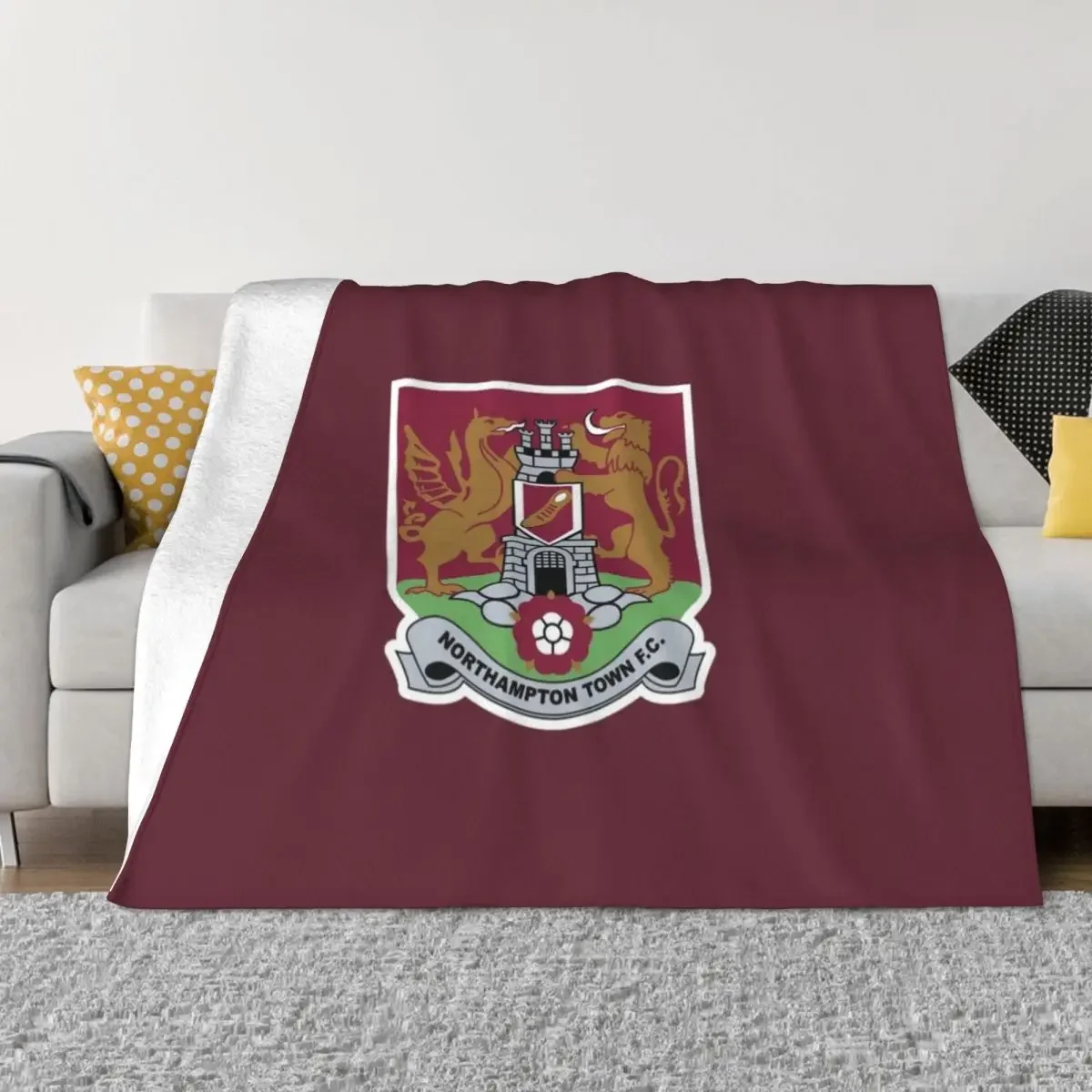 

Northampton Town FC Throw Blanket Warm Thermals For Travel Blankets