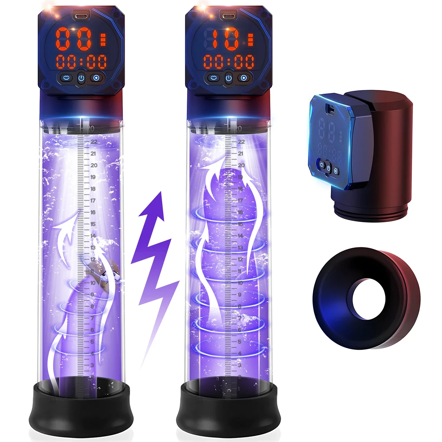 Luxurious Field Automatic Electric Penis Pump Adults Sex Toys for Men Pump Penis Erectile Extender 5 Training 6 Suction Modes