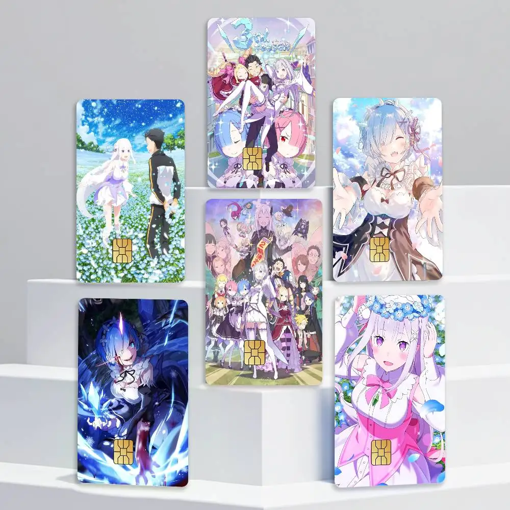 Natsuki Subaru Anime R-ReZERO S4 Card Stickers for Bank Access Protective Waterproof Film Cover Sticker Gift